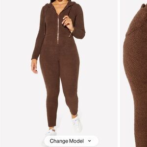 Yitty Pet Me Heart Pocket Onesie - Camel Brown XXL/1X